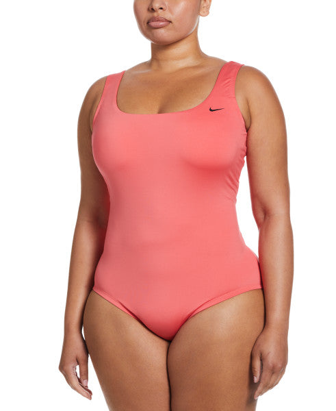 Nike Swim Women's Plus Size Essential U-Back One Piece Sea Coral