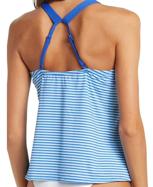 
                      
                        Nike Swim Women's Micro Stripe V-Neck Tankini Top Hyper Royal
                      
                    