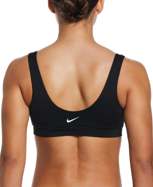 Nike Swim Women's Multi Logo Scoop Neck Bikini Top Black