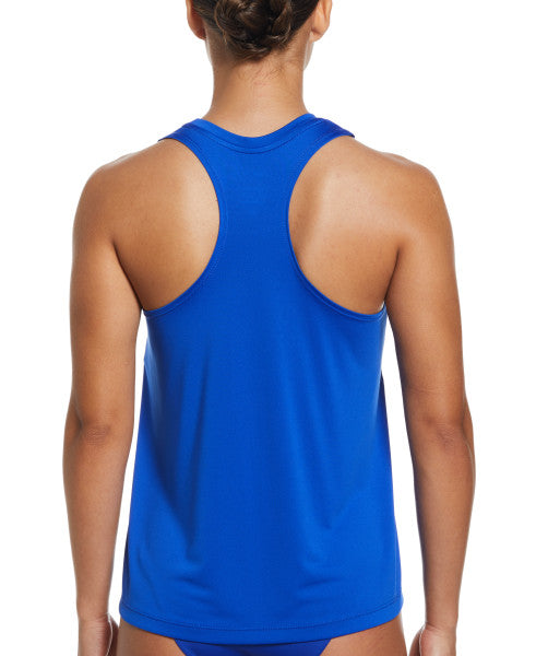 Nike Swim Women's Essential Tank Top Cover Up Racer Blue