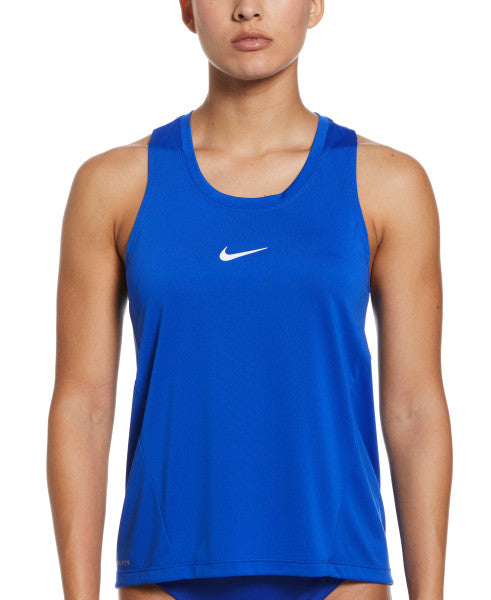 Nike Swim Women's Essential Tank Top Cover Up Racer Blue