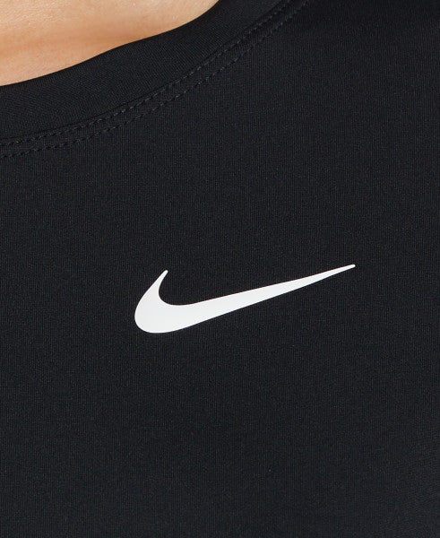 Nike Swim Women's Essential Short Sleeve Loose Fit Hydroguard Black