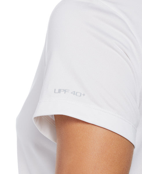 Nike Swim Women's Essential Short Sleeve Loose Fit Hydroguard White