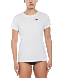  Nike Swim Women's Essential Short Sleeve Loose Fit Hydroguard White