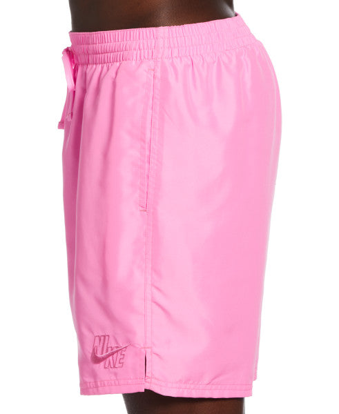 Nike Swim Men's Essential Logo Lap 7" Volley Shorts Pink Spell
