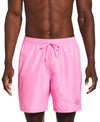 Nike Swim Men's Essential Logo Lap 7" Volley Shorts Pink Spell