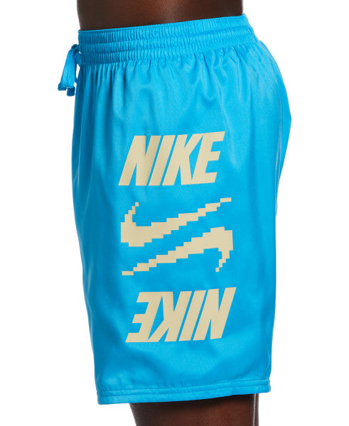 Nike Swim Men's Digi Stack Breaker 7" Volley Shorts Blue Lightning