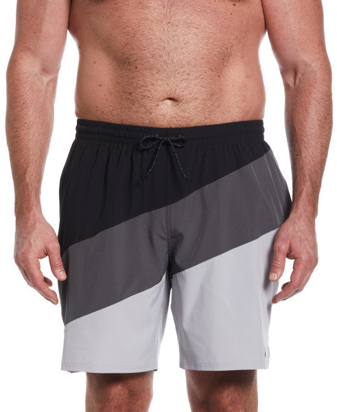 Nike Swim Men's Plus Size Color Surge 9" Volley Shorts Ext Black