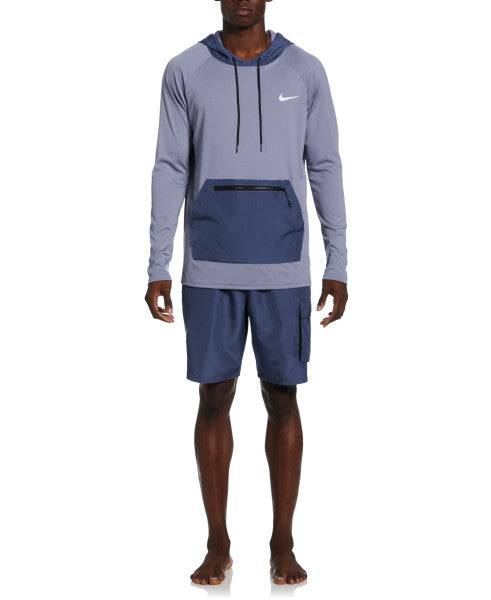 Nike Swim Men's Packable Long Sleeve Hooded Hydroguard Ashen Slate