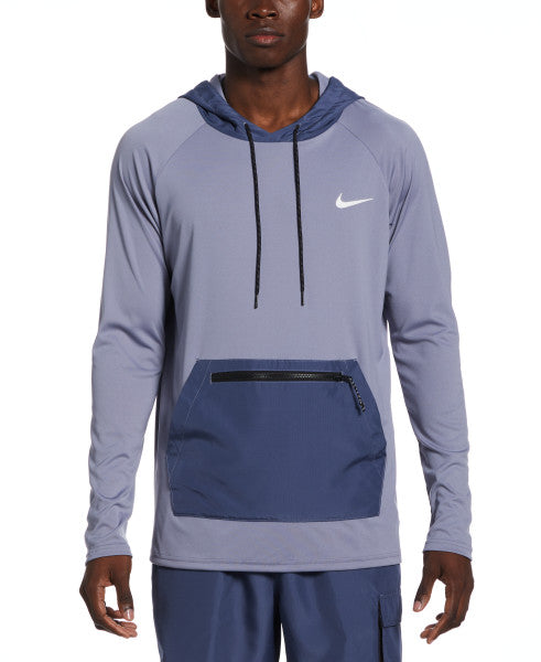 Nike Swim Men's Packable Long-Sleeve Hooded Hydroguard Ashen Slate