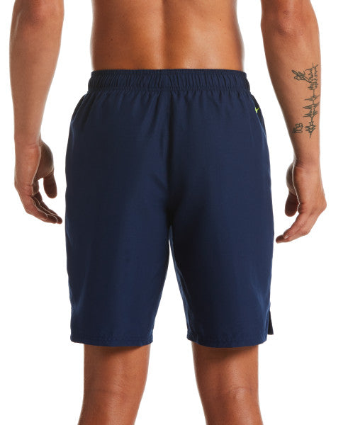 Nike Swim Men's Solid Logo Lap 9" Volley Shorts Midnight Navy