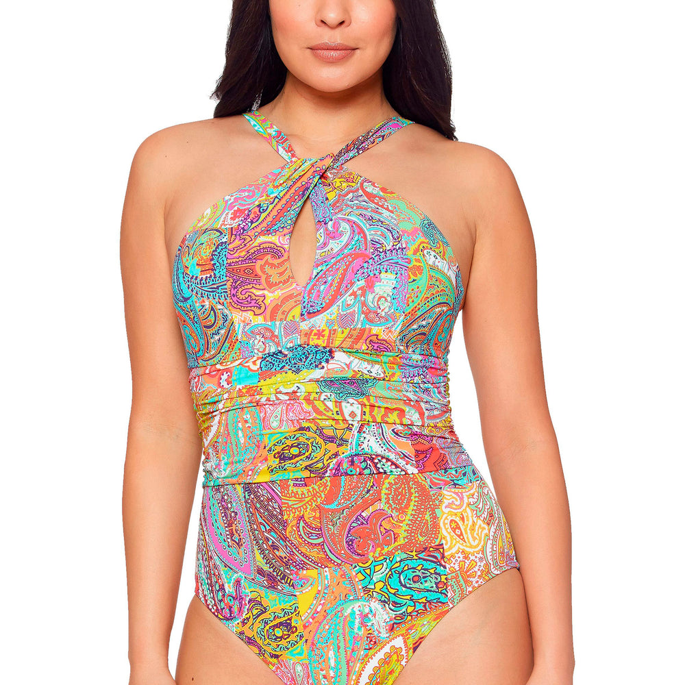 Bleu Rod Beattie Bohemian Paradise High Neck One Piece