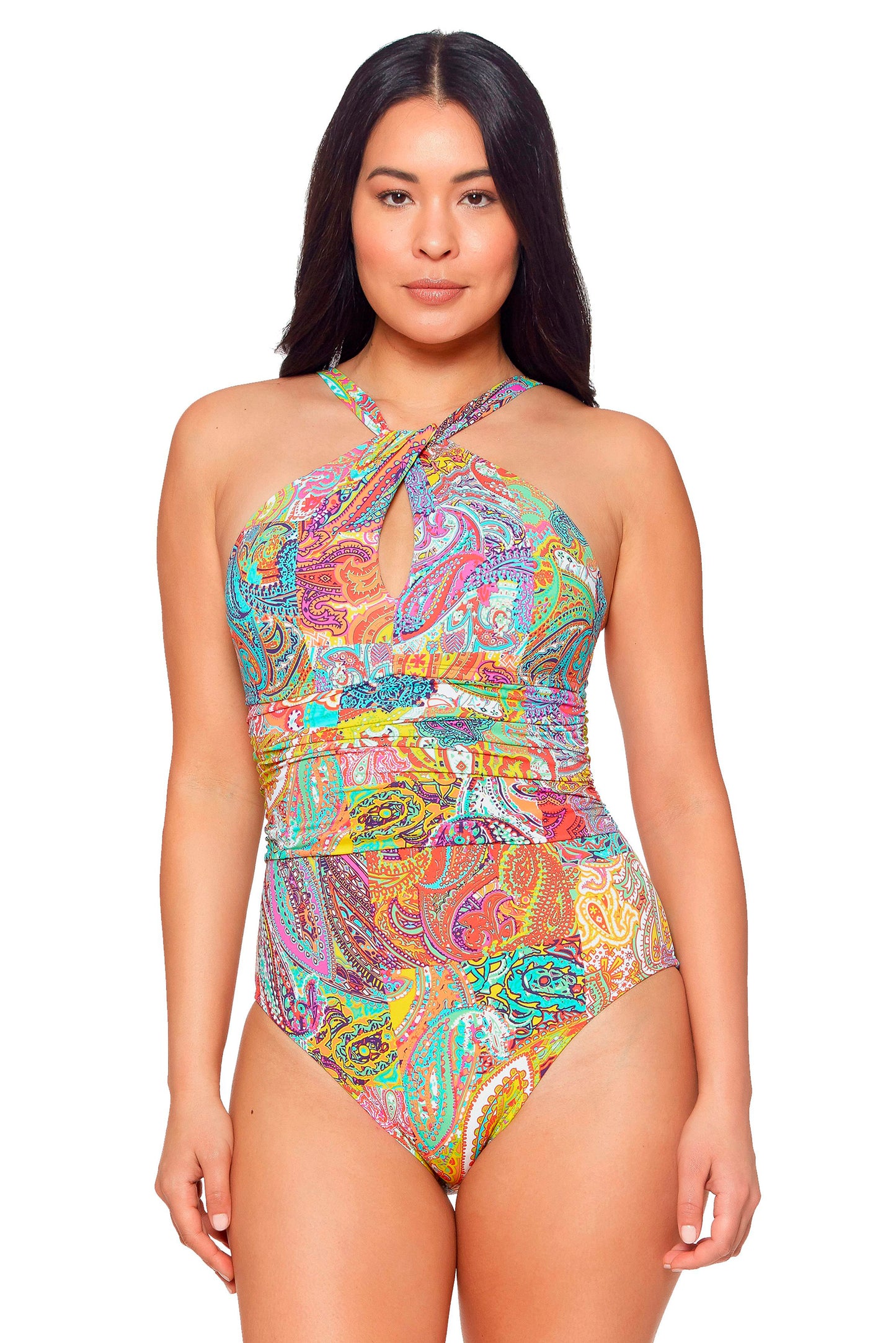 Bleu Rod Beattie Bohemian Paradise High Neck One Piece