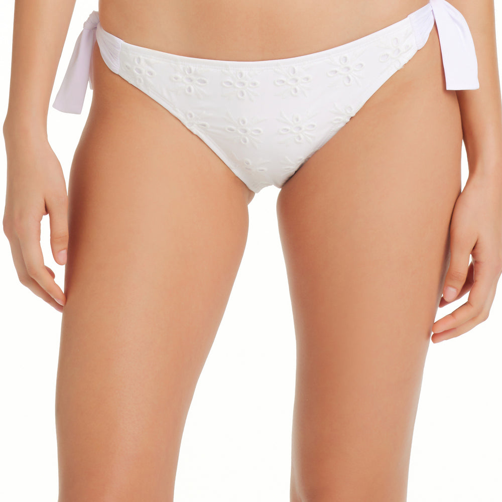 
                      
                        Bleu Rod Beattie Eyes Wide Open Hipster Tie Side Brief Bikini Bottom White
                      
                    