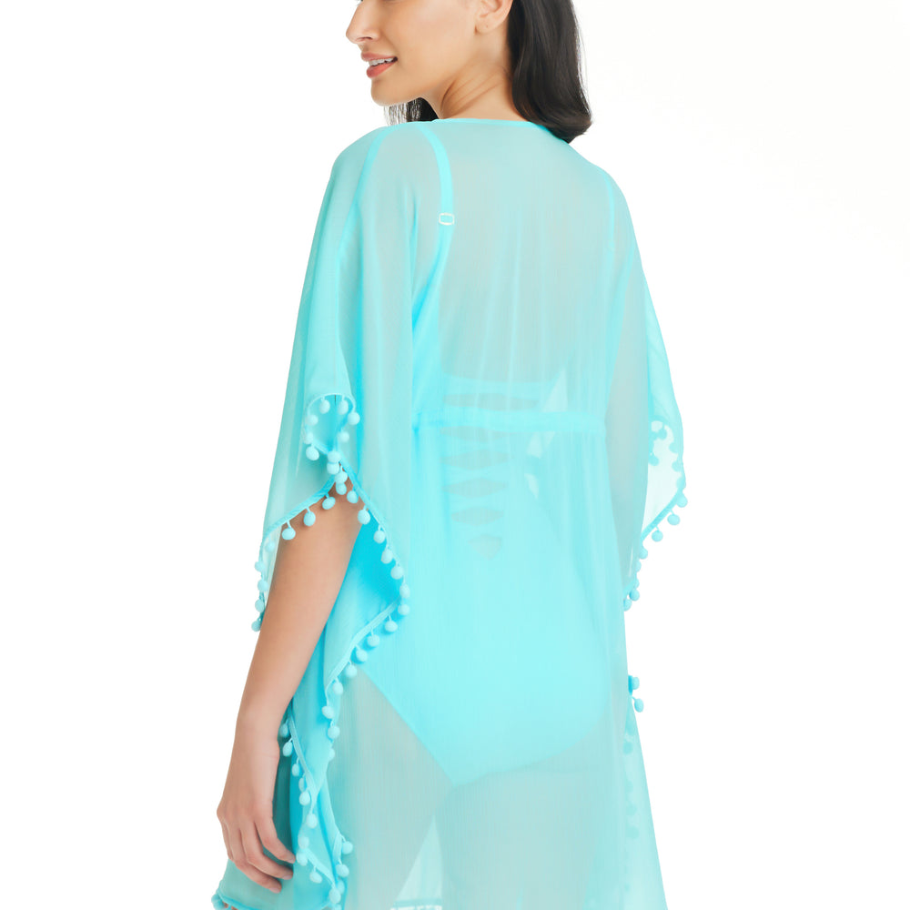 Bleu Rod Beattie Gypset Caftan Cover Up Light Aqua