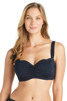  Bleu Rod Beattie Kore Shirred Convertible Underwire Bikini Top Black