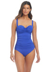 Bleu Rod Beattie Kore Shirred Bandeau One Piece Tequila