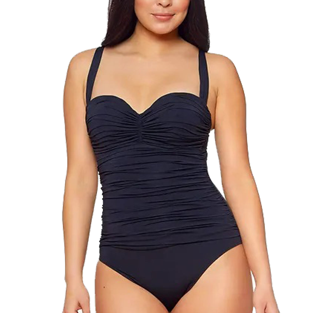 Bleu Rod Beattie Kore Shirred Bandeau One Piece Black