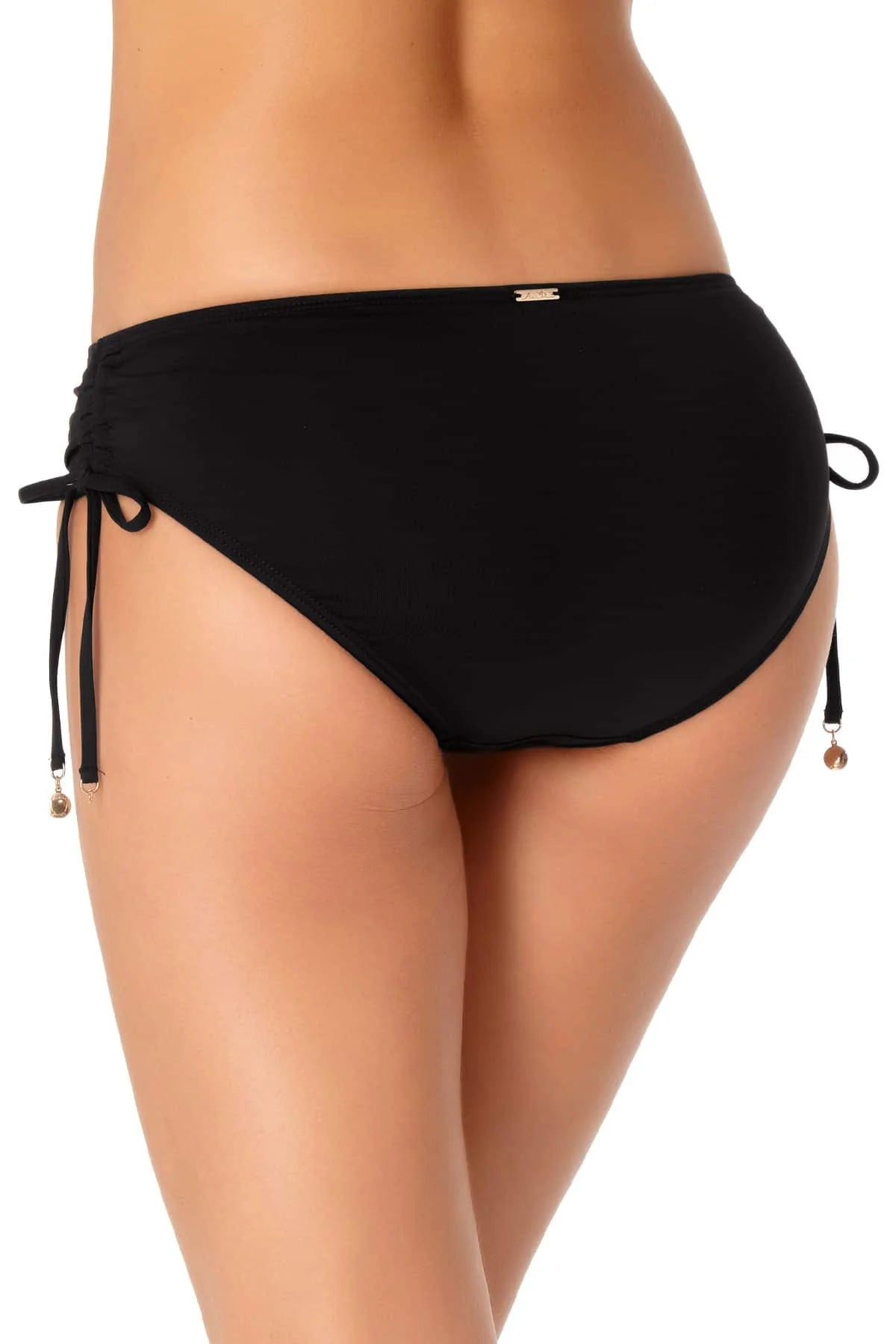 Anne Cole Live In Color Black Side Tie Swim Bottom