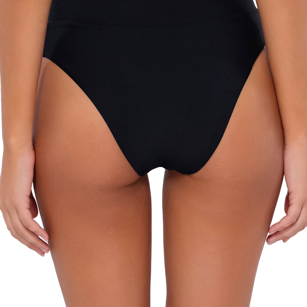 Swim Systems Black Delfina V Front Bikini Bottom