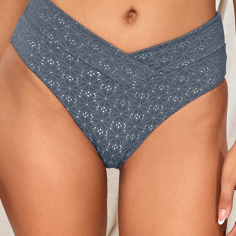 Swim Systems Dusk Daisy Eyelet Delfina V Front Bottom