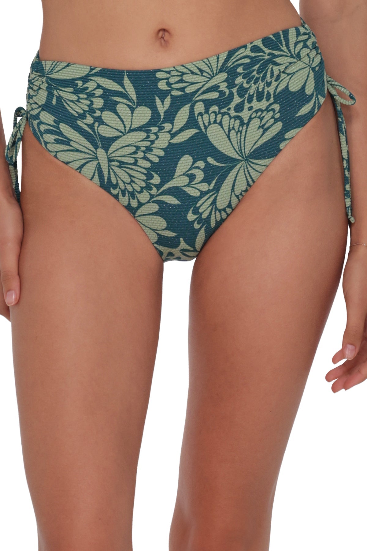 Swim Systems Flutter Lurex Malia High Waist Bottom