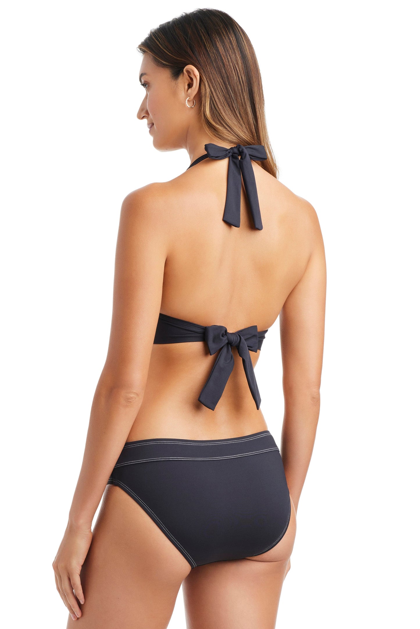 Bleu Rod Beattie A Fine Line Halter Bikini Top Black