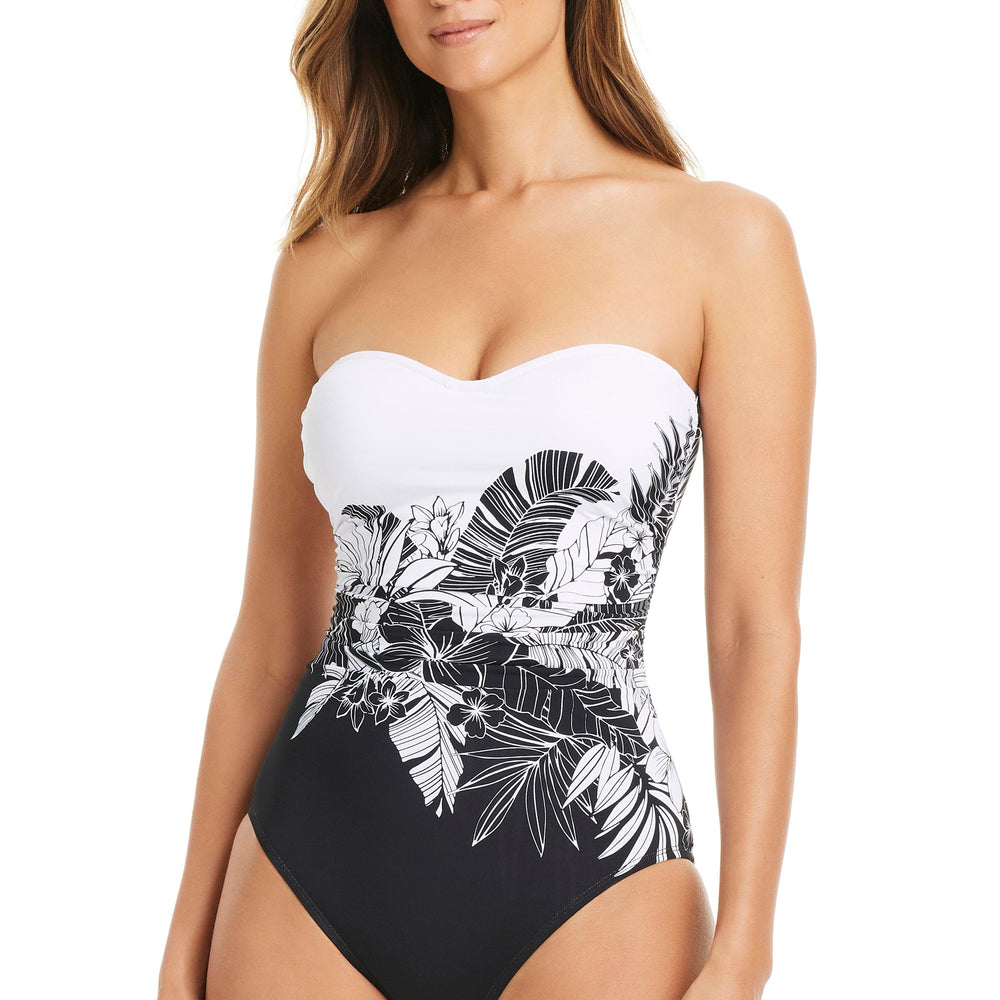 Bleu Rod Beattie Double Duty Shirred Bandeau One-Piece