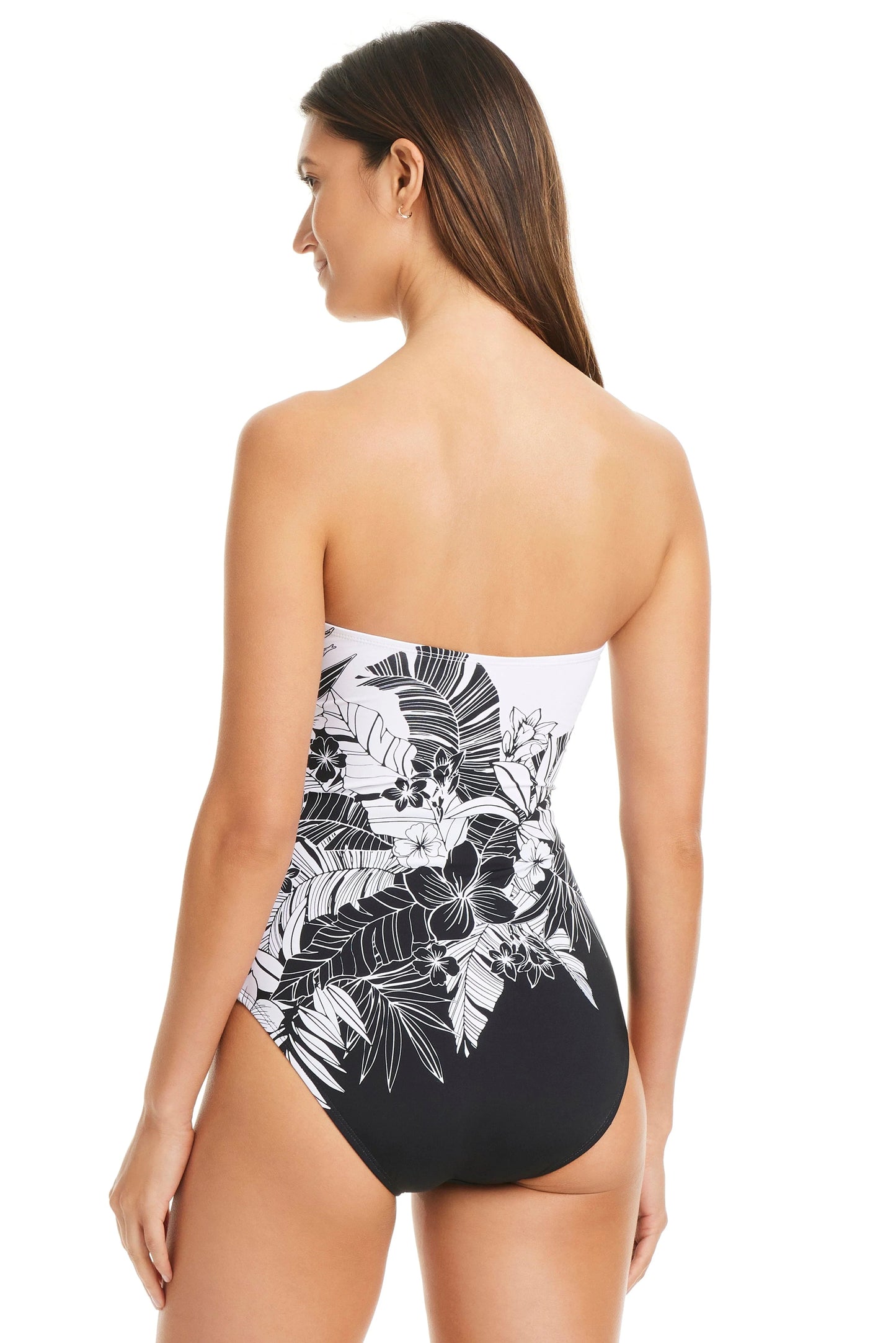 Bleu Rod Beattie Double Duty Shirred Bandeau One-Piece