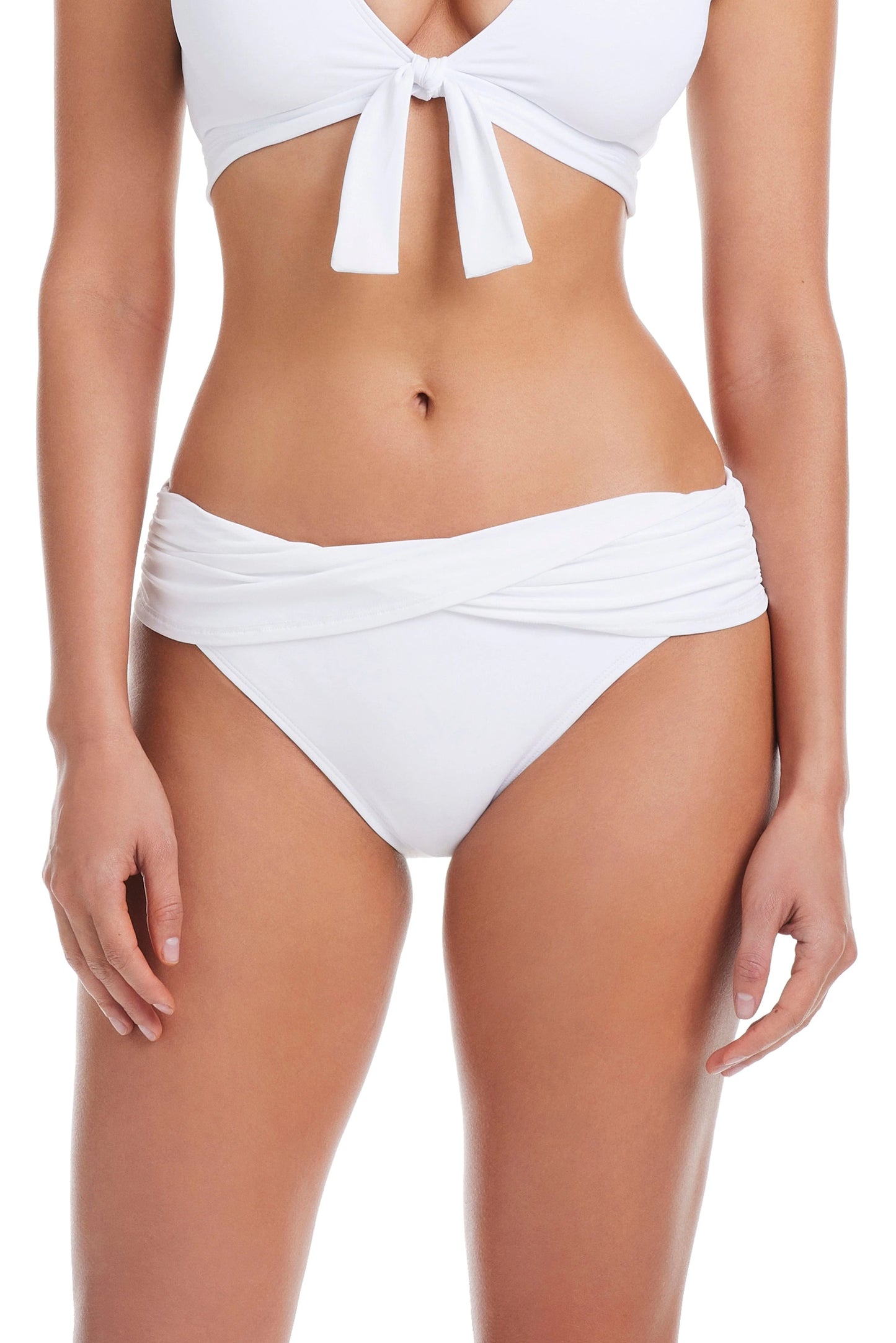Bleu Rod Beattie Kore Sarong Hipster Bikini Bottom White