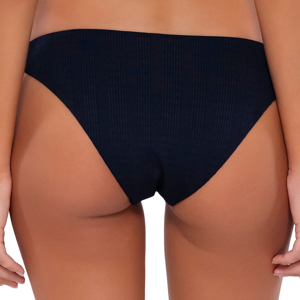 B Swim Black Baja Rib Ryder Hipster Bikini Bottom