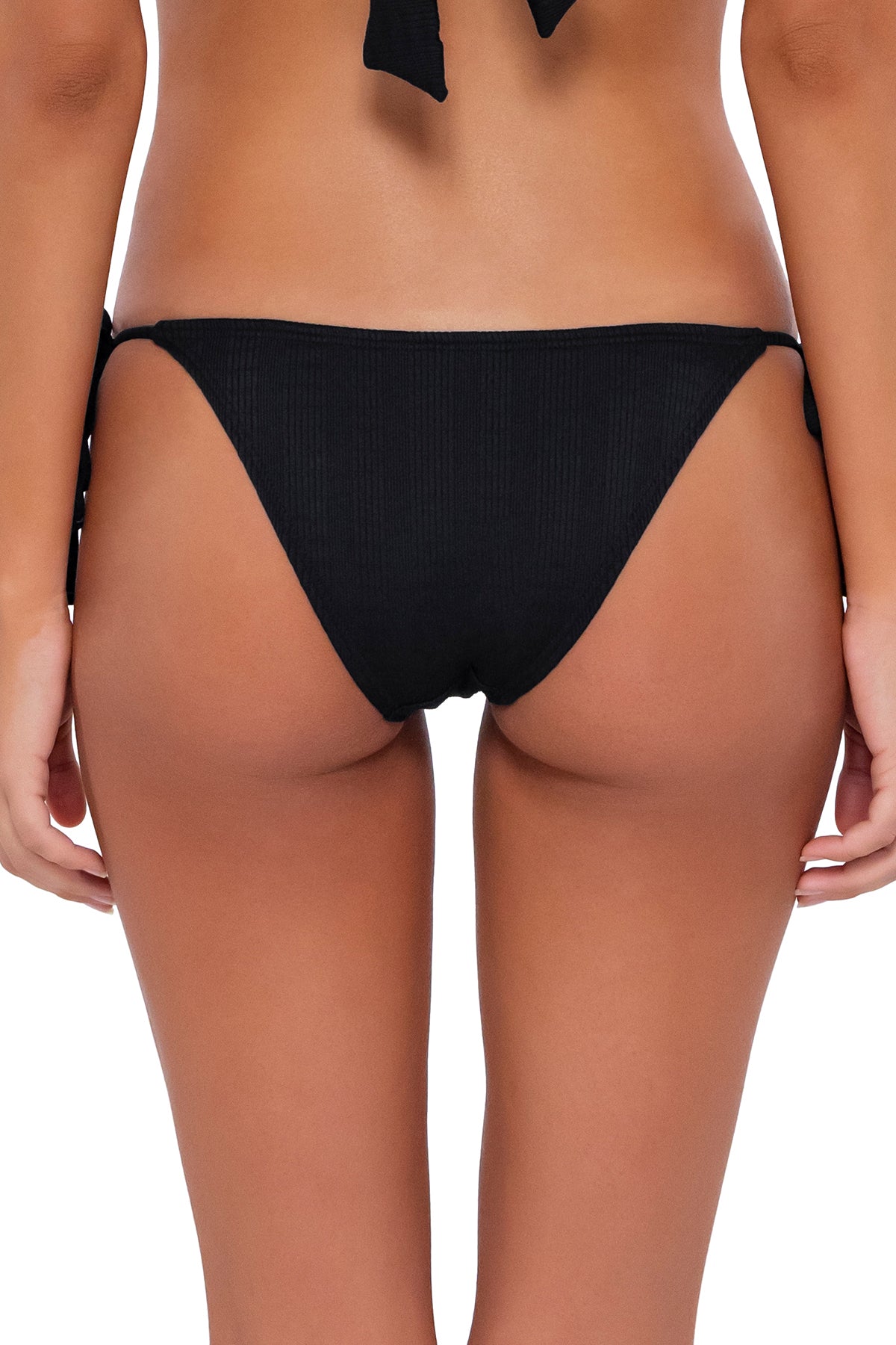 B Swim Black Baja Rib Andi Hipster Bikini Bottom