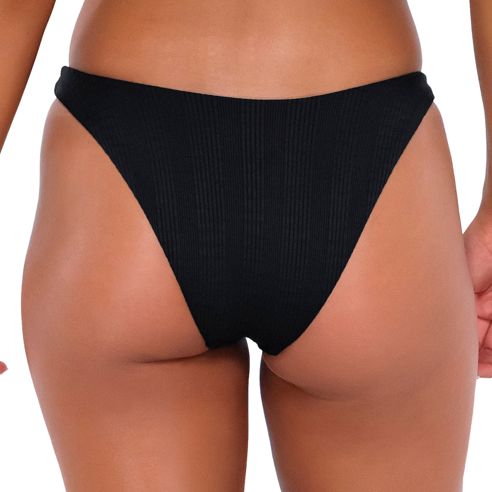 B Swim Black Baja Rib Carly Bikini Bottom