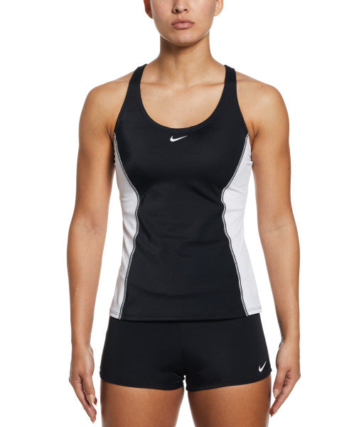 Nike Swim Women's Powerback Tankini Shorts Set White