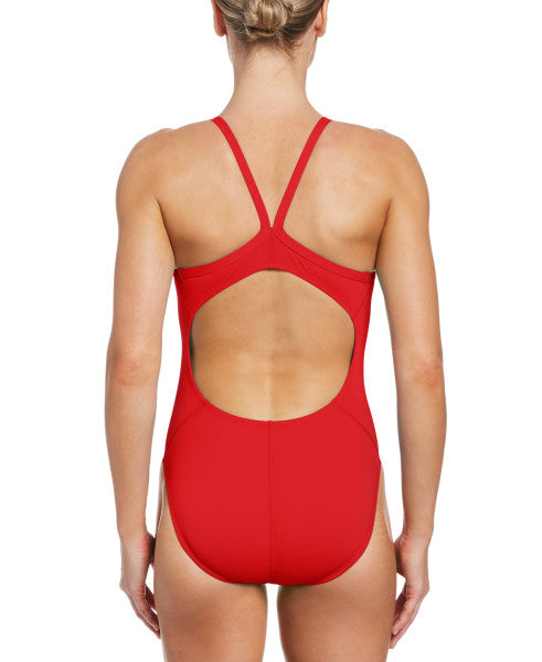 Nike Swim Women's Hydrastrong Solid Racerback One Piece University Red