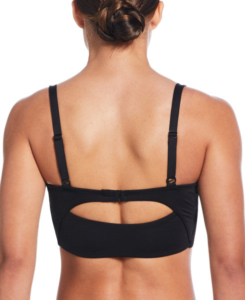 Nike Swim Women's Effortless Essential V-Neck Midkini Black