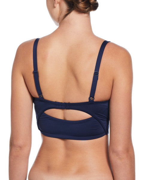 Nike Swim Women's Effortless Essential V-Neck Midkini Midnight Navy