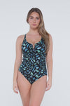 Sunsets Cascade Seagrass Texture Zuri V-Wire Tankini Top Cup Sizes C to DD