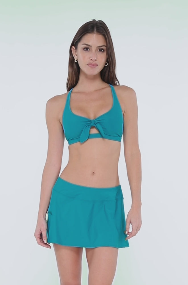 
                      
                        Load and play video in Gallery viewer, Sunsets Avalon Teal Brandi Bralette Bikini Top
                      
                    