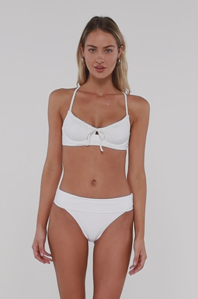 
                      
                        Load and play video in Gallery viewer, Swim Systems Magnolia Bay Rib Avila Underwire Bikini Top
                      
                    