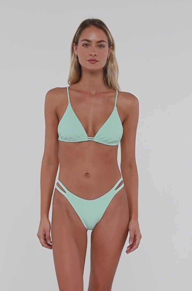 
                      
                        Load and play video in Gallery viewer, B Swim Breeze Twist Rib Bella Hipster Bikini Bottom
                      
                    