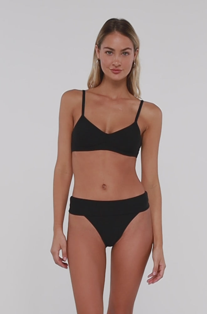 
                      
                        Load and play video in Gallery viewer, Swim Systems Black Annalee Underwire Bikini Top
                      
                    