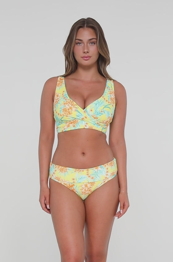 Sunsets Golden Tropics Sandbar Rib Elsie Bikini Top Cup Sizes C to DD