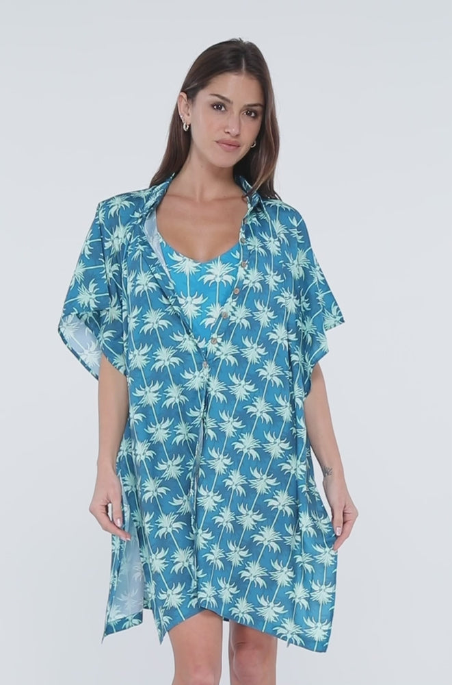 
                      
                        Load and play video in Gallery viewer, Sunsets Palm Beach Shore Thing Tunic Cover Up
                      
                    