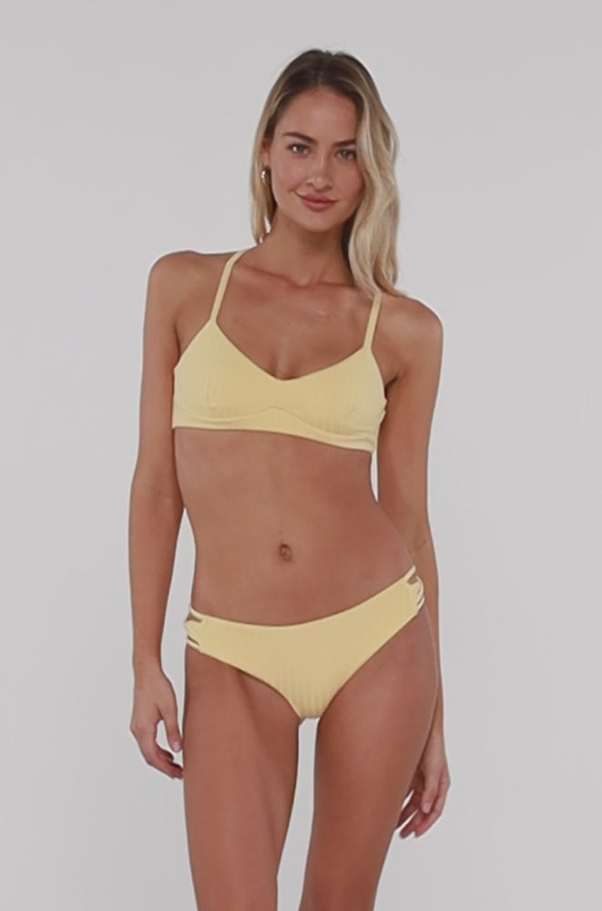 
                      
                        Load and play video in Gallery viewer, Swim Systems Honey Bay Rib Annalee Underwire Bikini Top
                      
                    