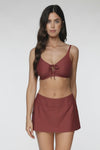 Sunsets Tuscan Red Sporty Swim Skirt