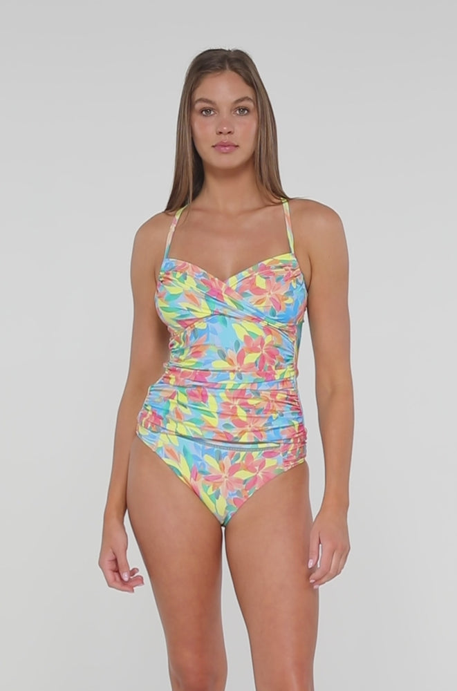 
                      
                        Load and play video in Gallery viewer, Sunsets Shoreline Petals Simone Tankini Top
                      
                    