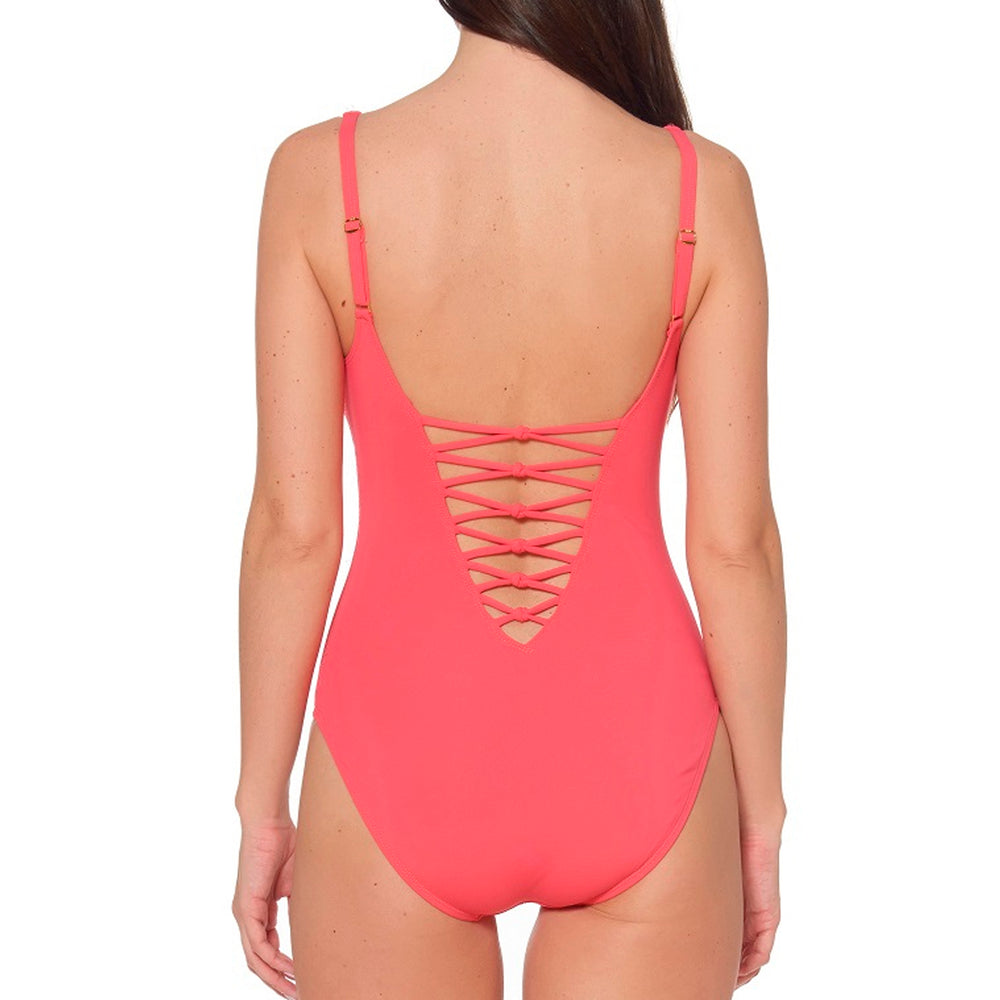 Bleu Rod Beattie Let's Get Knotty Plunge One Piece Watermelon