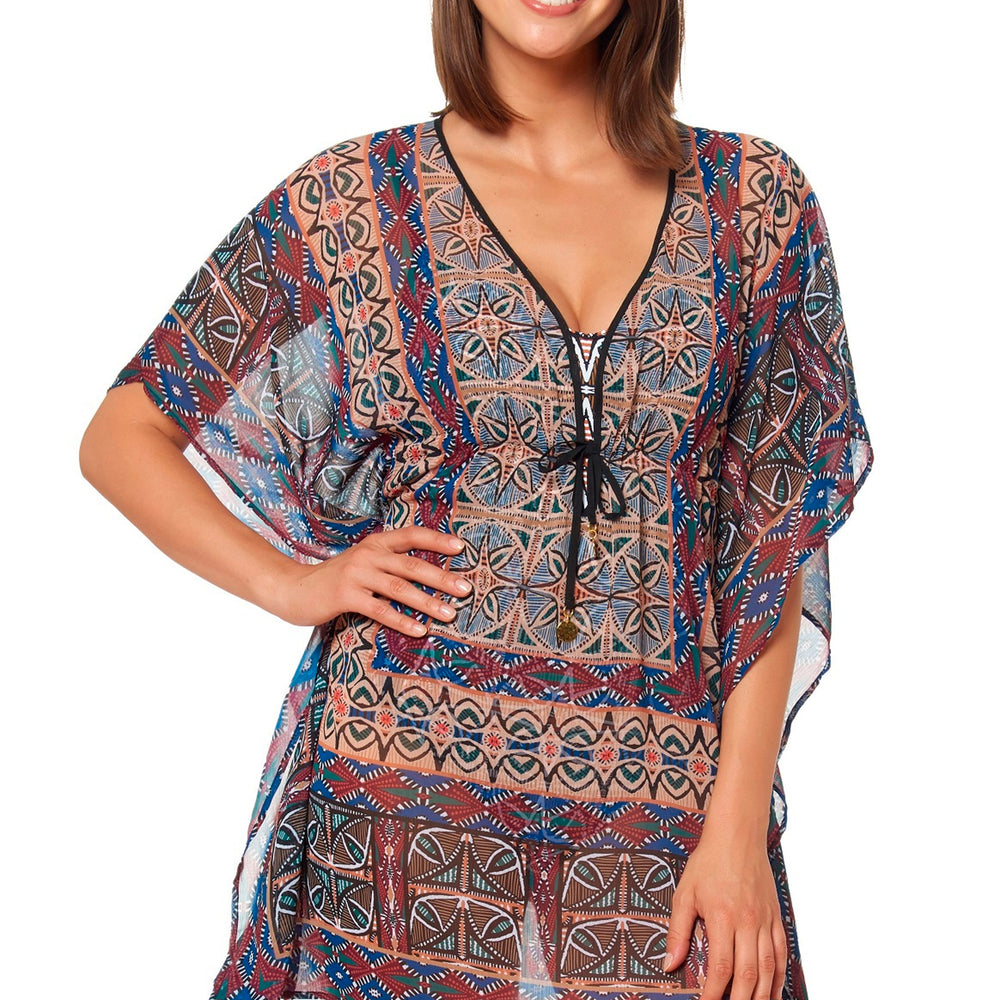 Bleu Rod Beattie Suburban Safari Caftan Cover Up