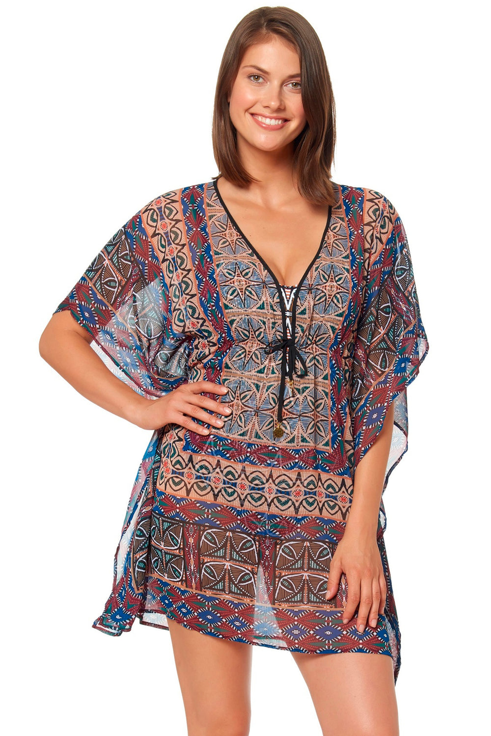 Bleu Rod Beattie Suburban Safari Caftan Cover Up